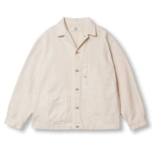 Prequel 6oz French Coverall Summer Jacket White front flat