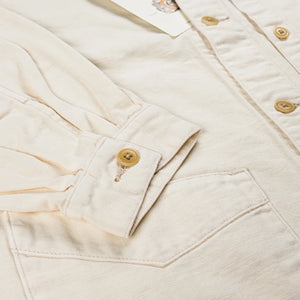 Prequel 6oz French Coverall Summer Jacket White detail cuff