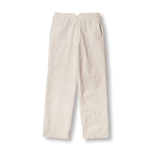 Prequel 1930 6oz French Army Summer Pants White front flat