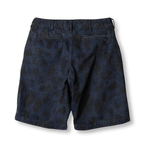 Prequel 8oz Combat Field Shorts Indigo Dye Duck Hunter Camo backside flat