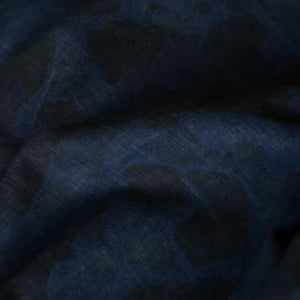 Prequel 8oz Combat Field Shorts Indigo Dye Duck Hunter Camo close up fabric