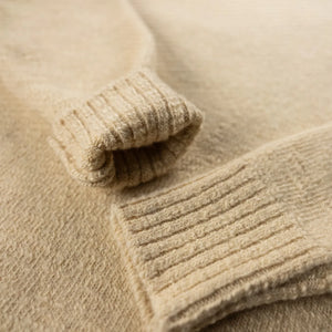 Prequel Fishermans Wool Sweater Ecru close up cuffs