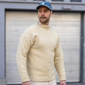 Prequel Fishermans Wool Sweater Ecru worn lifestyle