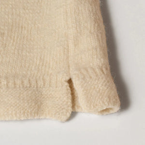 Prequel Fishermans Wool Sweater Ecru detail side vent