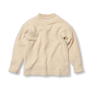 Prequel Fishermans Wool Sweater Ecru flat front