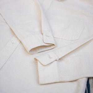 Prequel 5.5oz Slub Yarn Cashmere Work Shirt - Natural