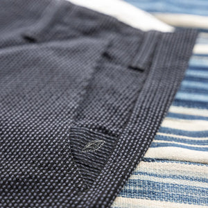 Pure Blue Japan 12oz Sashiko Shorts Color Grey and Black