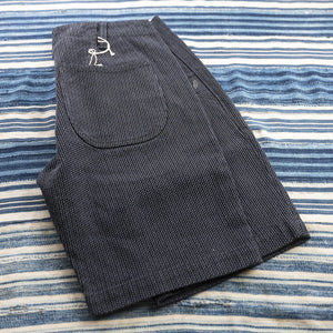 Pure Blue Japan 12oz Sashiko Shorts Color Grey and Black