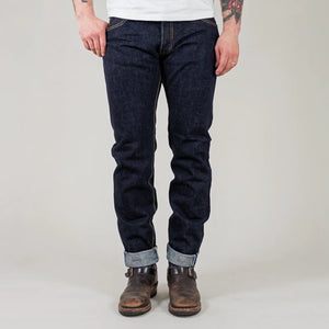 Pure Blue Japan XX 013 14oz Indigo Selvedge Jeans Slim Tapered worn front