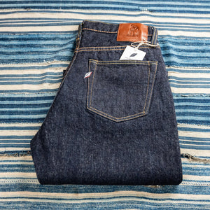 Pure Blue Japan XX002 14oz Piped Selvedge Denim Relaxed Straight folded