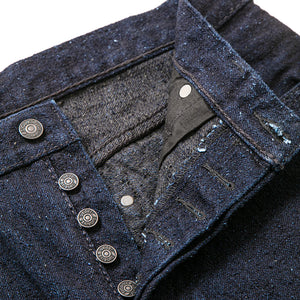 Pure Blue Japan DNP 019 IDSM 16oz Double Nep Jeans detail button fly