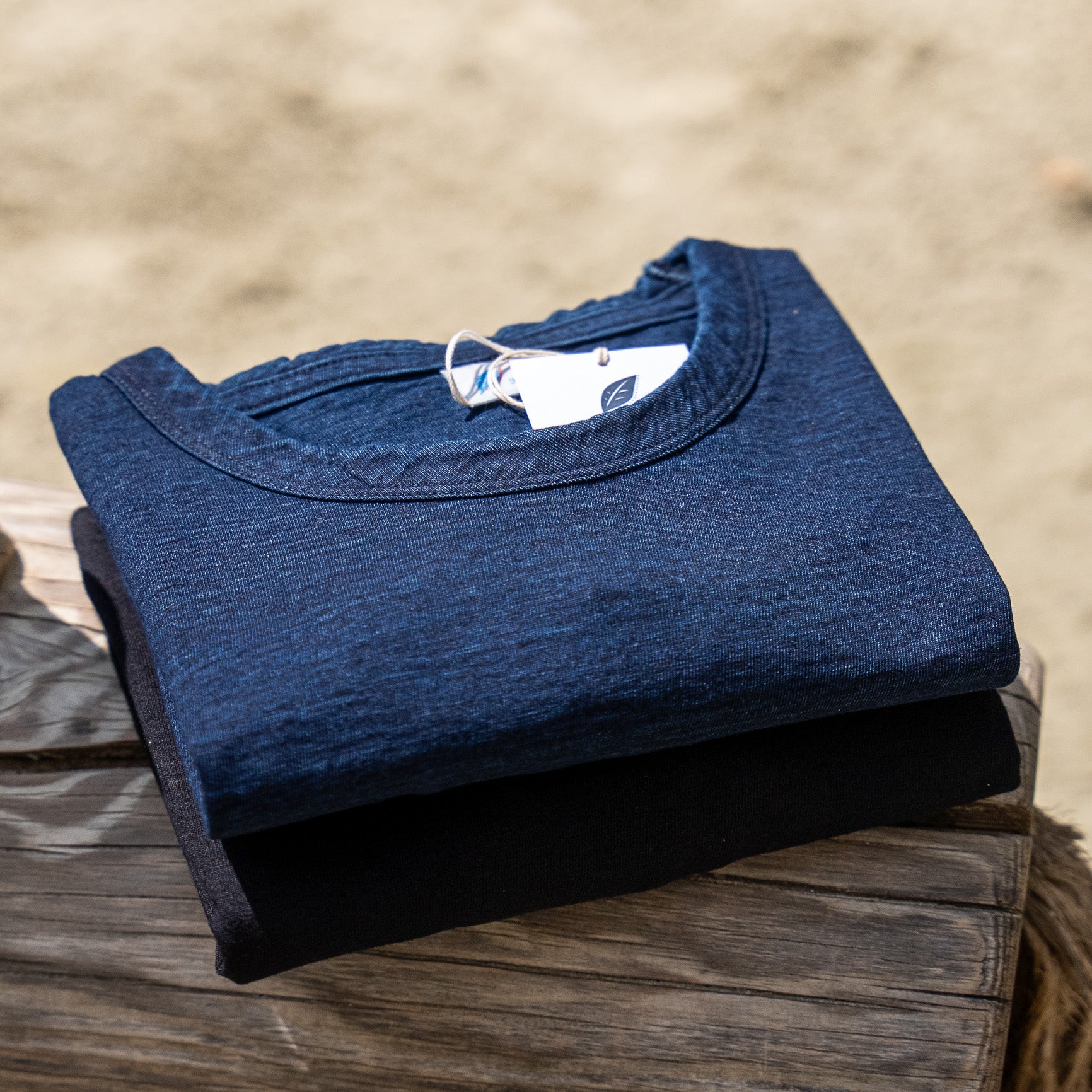 Pure Blue Japan Black Indigo Yarn Dyed T-Shirt
