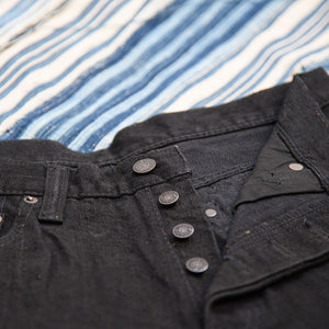 Pure Blue Japan TCD-019 14oz Teacore Black Selvedge Jeans – Relaxed Tapered