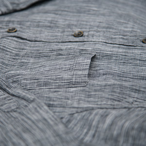 Pure Blue Japan 6oz Kasuri Selvedge Chambray Shirt – Black