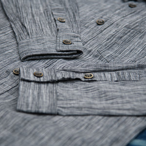 Pure Blue Japan 6oz Kasuri Selvedge Chambray Shirt – Black