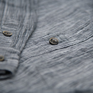 Pure Blue Japan 6oz Kasuri Selvedge Chambray Shirt – Black