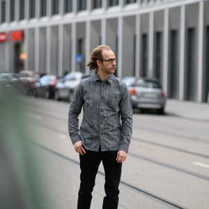 Pure Blue Japan 6oz Kasuri Selvedge Chambray Shirt – Black