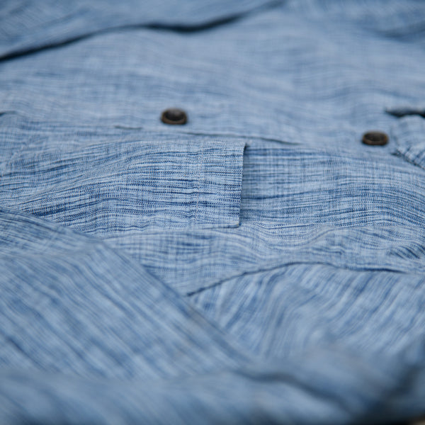 Pure Blue Japan 6oz Kasuri Selvedge Chambray Shirt – Indigo