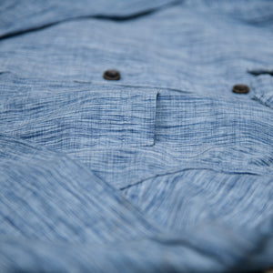 Pure Blue Japan 6oz Kasuri Selvedge Chambray Shirt – Indigo