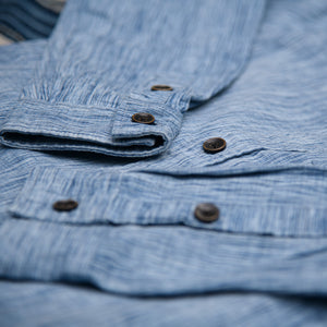 Pure Blue Japan 6oz Kasuri Selvedge Chambray Shirt – Indigo
