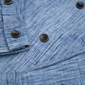 Pure Blue Japan 6oz Kasuri Selvedge Chambray Shirt – Indigo