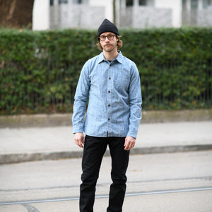 Pure Blue Japan 6oz Kasuri Selvedge Chambray Shirt – Indigo