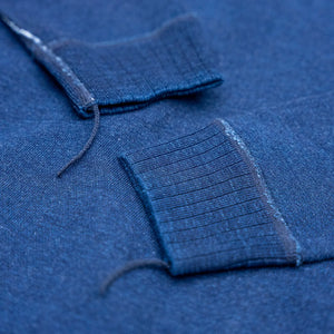 Pure Blue Japan Indigo Yarn Dyed Shawl Collar Sweatshirt – 5408