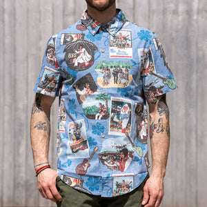 Reyn Spooner “Elvis in Hawaii” Tailored BD-Aloha Shirt – Blue Hawaii / Limited
