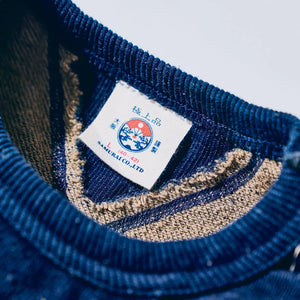 Samurai Jeans 14oz Kakishibu Loopwheeled Sweatshirt Indigo detail label
