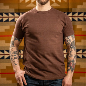 Samurai Jeans 16oz Japanese Cotton Slub Yarn TShirt Dark Kuri worn front