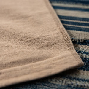 Samurai Jeans 16oz Japanese Cotton Slub Yarn TShirt Light Kuri close up flat seam