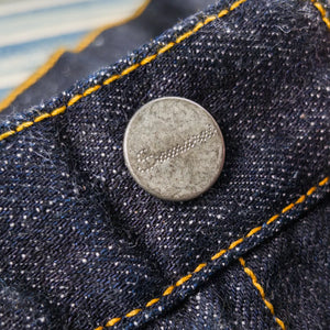 Samurai Jeans S210XJ17oz 26U 17oz Year of the Horse Selvedge Jeans Slim Straight close up button