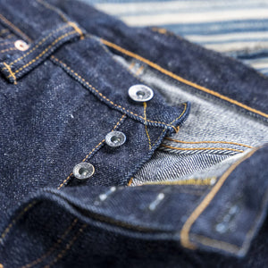 Samurai Jeans S5000VX 21oz ChoKiwami Selvedge Jeans Classic Straight close up button fly