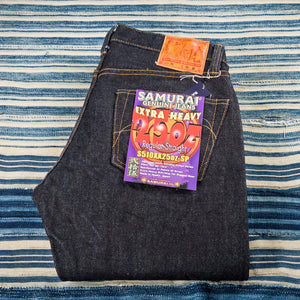 Samurai Jeans S510XX25oz Extra Heavy 25oz Selvedge Denim Regular Straight folded