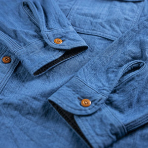 Samurai Jeans SSS25-AHB Asagi HBT Work Shirt - Natural Indigo
