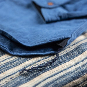 Samurai Jeans SSS25-AHB Asagi HBT Work Shirt - Natural Indigo