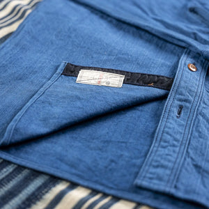 Samurai Jeans SSS25-AHB Asagi HBT Work Shirt - Natural Indigo