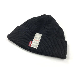 Samurai Knit Watch Cap – Black Indigo Dyed