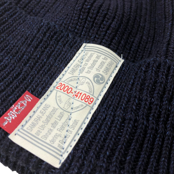 Samurai Jeans Knit Watch Cap – Indigo Dyed