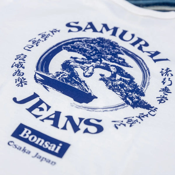 Samurai Jeans ‘Bonsai’ 8,5oz Heavyweight Loopwheeled T-Shirt – White