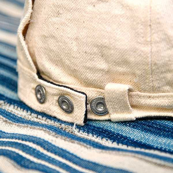 Samurai Jeans 18oz ‘Japanese Cotton’ Kinari Selvedge Denim Work Cap - Ecru