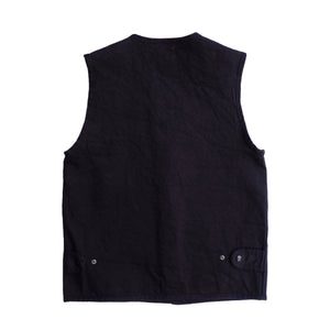 Samurai Jeans 17oz Color-Fast Black x Black Selvedge Denim Vest