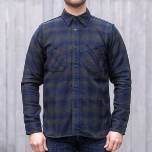 Samurai Jeans Indigo Rope-Dyed Heavy Flannel Shirt