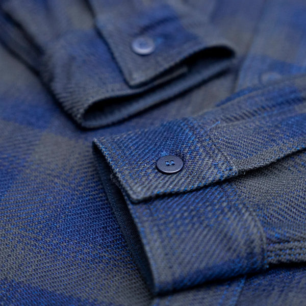 Samurai Jeans Indigo Rope-Dyed Heavy Flannel Shirt