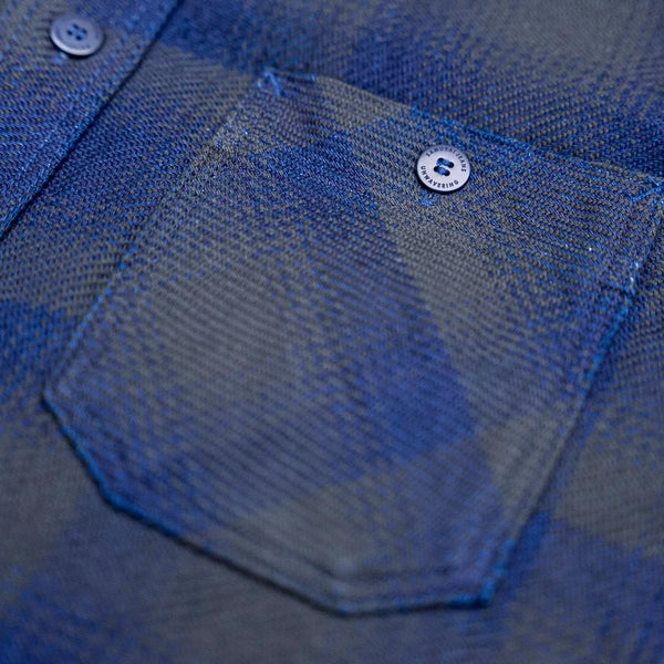 Samurai Jeans Indigo Rope-Dyed Heavy Flannel Shirt