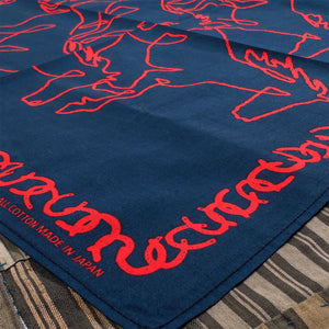 Samurai Jeans Galloping Horses Selvedge Bandana Navy detail