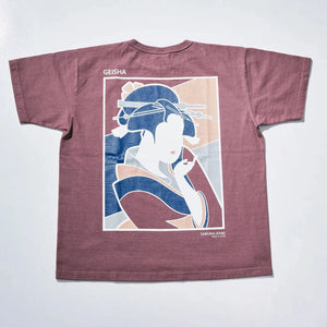 Samurai Jeans Geisha Heavy Loopwheeled TShirt Ankh Red backside flat