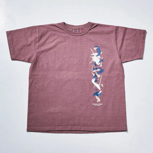 Samurai Jeans Geisha Heavy Loopwheeled TShirt Ankh Red front flat