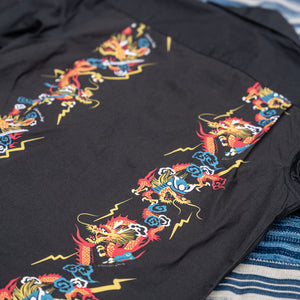 Samurai Jeans ‘Dragon’ Aloha Shirt – Black