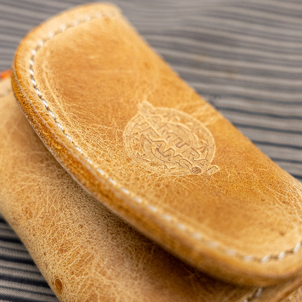 Samurai Jeans Kudu Leather Coin Case – Golden Brown